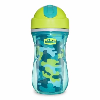 Спортна чаша със сламка Chicco - 266 ml, 14+ м, Зелена