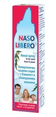 Хипертоничен назален спрей с евкалипт и хиалуронова киселина Naso Libero, 100 ml