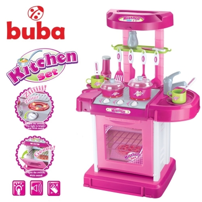 Детски кухненски комплект Buba - Розова