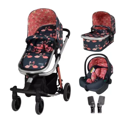 Комбинирана бебешка количка 3 в 1 Cosatto - Giggle Trail, Pretty Flamingo