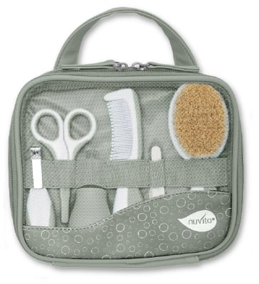 Хигиенен комплект с аксесоари и термометър Nuvita - Sage Green