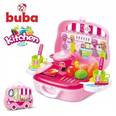 Детски комплект кухня Buba - Куфарче - кола