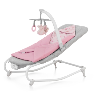 Бебешки шезлонг 2 в 1 Kinderkraft - Felio 2, Peony Rose