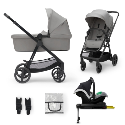 Бебешка количка 4 в 1 Kinderkraft - Newly, Moonlight Grey