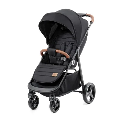 Бебешка лятна количка Kinderkraft - Grande Plus, Black