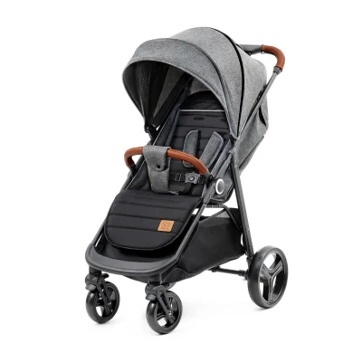 Бебешка лятна количка Kinderkraft - Grande Plus, Grey