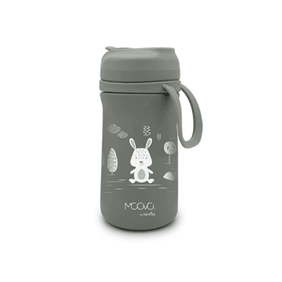 Детски термос със сламка Nuvita - Sage Green, 350 ml