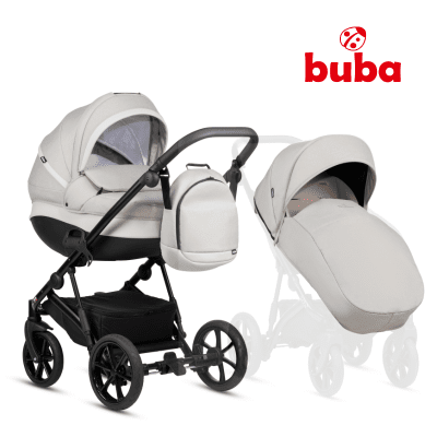 Бебешка количка 2 в 1 Buba - Zaza 2, Cream