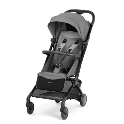 Бебешка лятна количка KinderKraft - Pilot 2, Platinum Gray