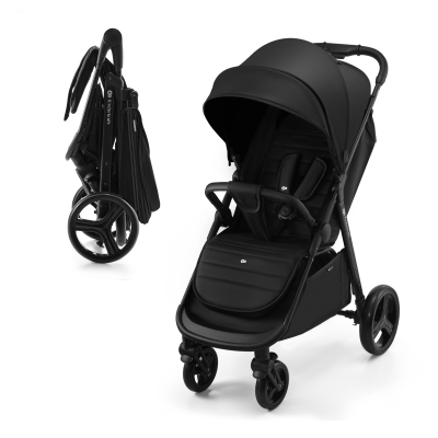 Бебешка лятна количка KinderKraft - Rine, Classic Black