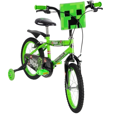 Детски велосипед Huffy - 16", Minecraft, Зелен