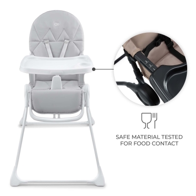 Столче за хранене Kinderkraft - Binci, Light Grey