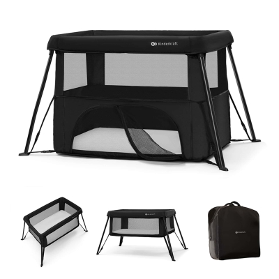 Бебешка кошара 3 в 1 Kinderkraft - Cami, Black