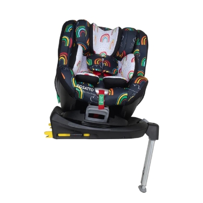 Столче за кола Cosatto - Come and Go, i-Size, IsoFix, 40-105 cm, Disco Rainbow