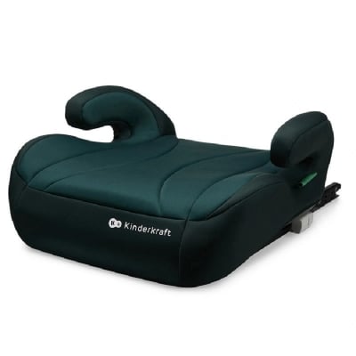 Бустерна седалка за кола Kinderkraft - I-Boost, i-Size, IsoFix, 135-150 cm, Зелена