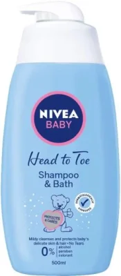 Нежен шампоан за коса и тяло Nivea Baby, 500 ml