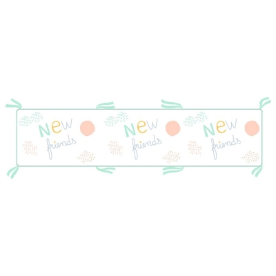 Обиколник с вата Kikkaboo - New Friends, 180 cm  