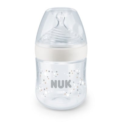 Шише NUK - Nature Sense, Temperature Control, РР, 150 ml, силиконов биберон S, бежово