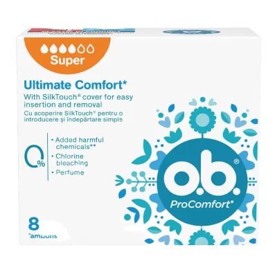 Дамски тампони O.B - ProComfort Super Ultimate Comfort, 8 броя