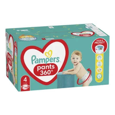 Бебешки пелени гащи Pampers 4, 108 броя