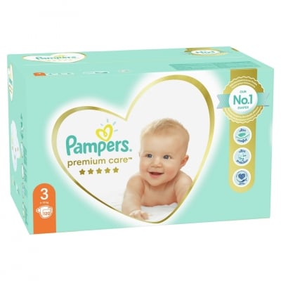 Бебешки пелени Pampers - Premium Care 3, 120 броя