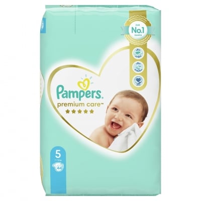 Бебешки пелени Pampers - Premium Care 5, 44 броя