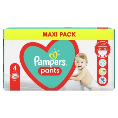 Бебешки пелени гащи Pampers - Active baby 4, 48 броя