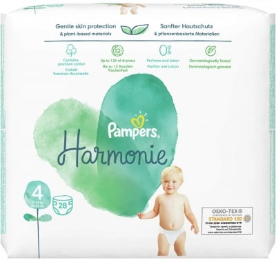 Бебешки пелени Pampers - Harmonie 4, 28 броя