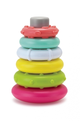 Пирамида с рингове за подреждане Infantino - Розова