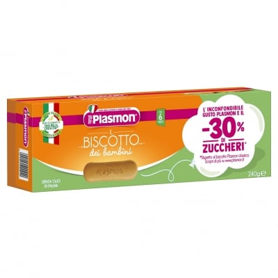 Бишкоти за деца Plasmon - С -30% захар, 240 g