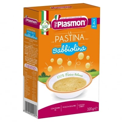 Бебешка паста Plasmon - Първи месеци, Перли (Sabbiolina), 320 g