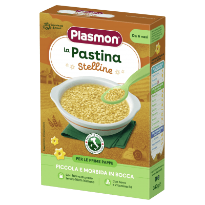 Бебешка паста Plasmon - Звездички, (Stelline), 340 g