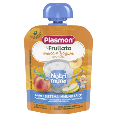 Плодова закуска Plasmon - Нутримюн, праскова и йогурт, 85 g