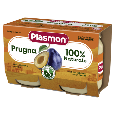 Плодово пюре Plasmon - Слива, 2 х 104 g