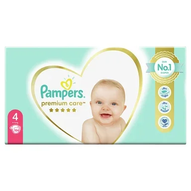 Бебешки пелени Pampers - Premium Care 4, 104 броя