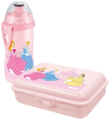 Комплект кутия за обяд и чаша NUK - Disney, Принцеси, 0.300 ml