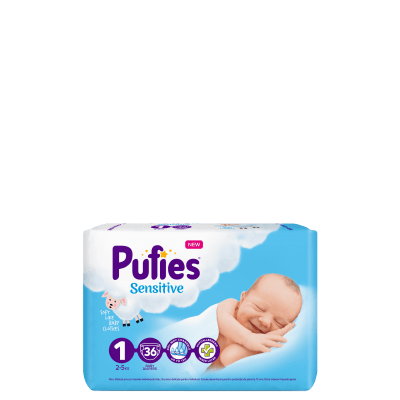 Пелени  Pufies Sensitive Newborn 1, 36 броя