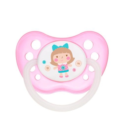 Анатомична залъгалка Canpol - Toys, 6-18 m, Розова