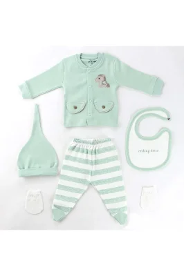 Комплект за изписване на новородено Aziz Bebe, Конче, 5 части