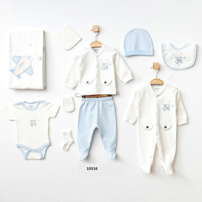 Комплект за изписване Aziz Bebe, Самолет, 10 части