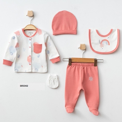 Комплект за изписване Aziz Bebe, Розов, 5 части