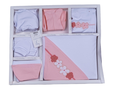 Комплект за изписване Nenny Baby, Розово цвете, 10 части