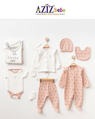 Комплект за изписване Aziz Bebe, Птиче, 10 части