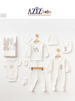 Комплект за изписване Aziz Bebe, Зайче, 10 части