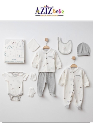 Комплект за изписване Aziz Bebe, Мече, 10 части