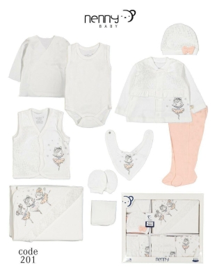 Комплект за изписване на новородено Nenny Baby, Балерина, 10 части