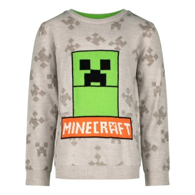 Пуловер Minecraft - Creeper, Grey