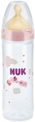 Шише Nuk - New Classic, с каучуков биберон, 250 ml, розово