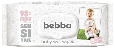 Мокри кърпи Silkline Bebba - Sensetive, 80 броя