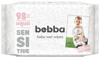 Мокри кърпи Silkline Bebba - Sensetive, 20 броя